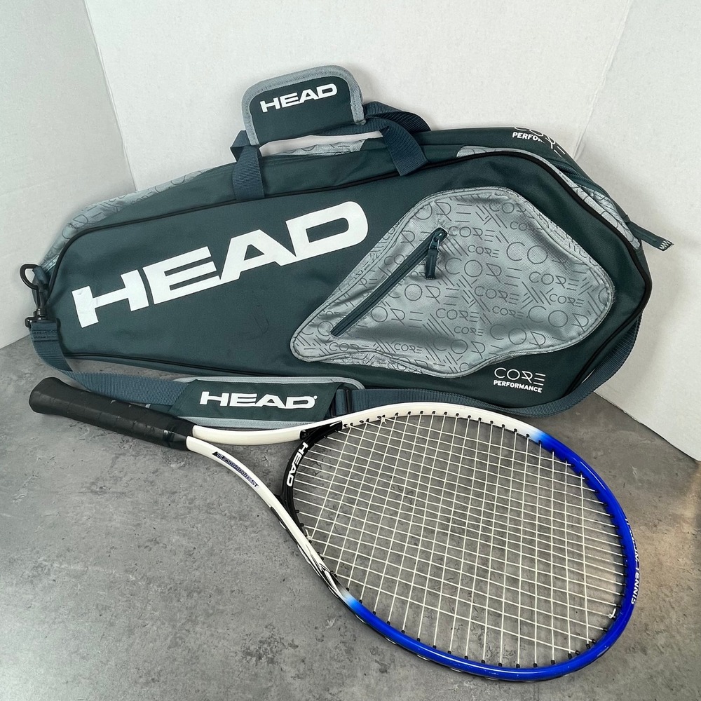 HEAD Ti Conquest Tennis Racquet Titanium Blue White‎ - with NICE Zip Case